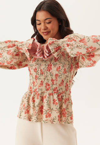 Structure Smock Peplum Top