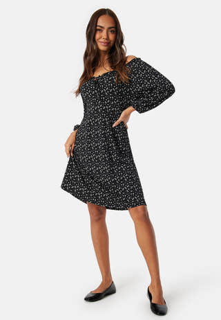 Soft Puff Sleeve Dress