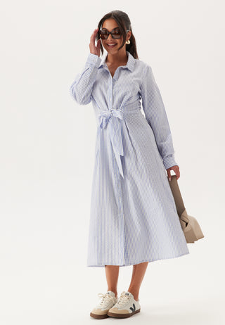 Tie Detail Cotton Shirt Dress