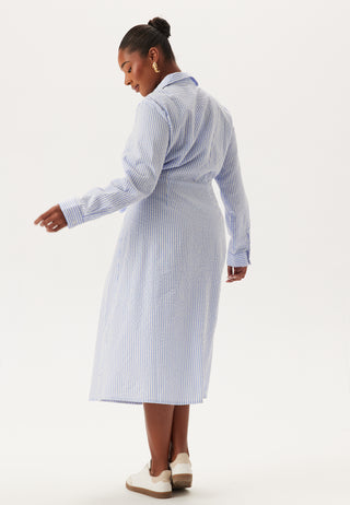 Tie Detail Cotton Shirt Dress