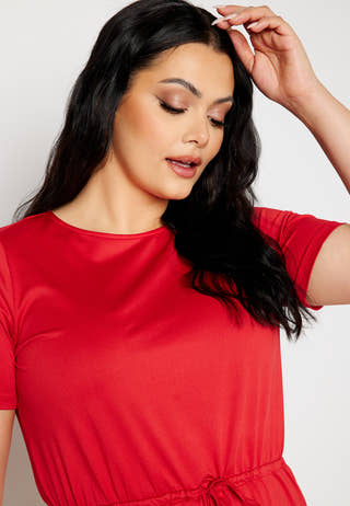 Tova short sleeve drawstring dress