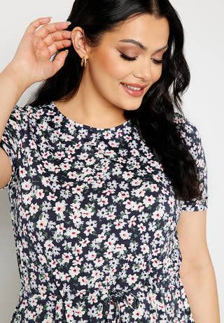 Tova short sleeve drawstring dress