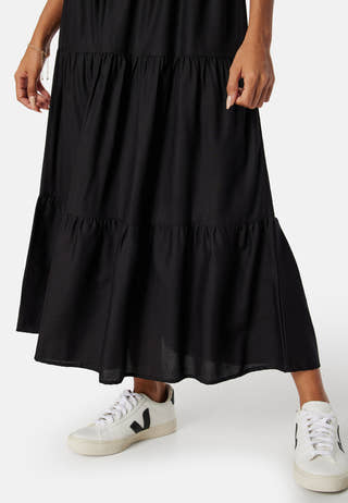 Butterfly Sleeve Viscose Midi Dress