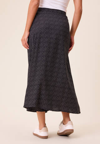 Viscose Midi Wrap Skirt