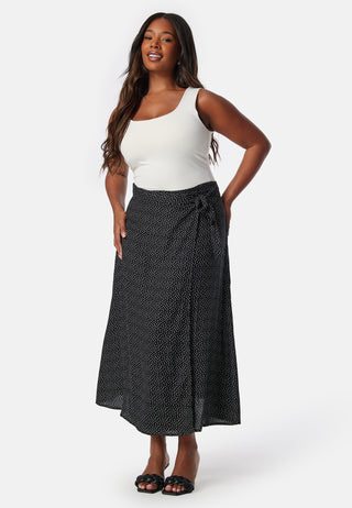 Viscose Midi Wrap Skirt