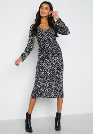 Ziva twisted midi dress