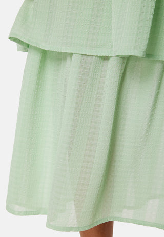 Butterfly Sleeve Flounce Dress