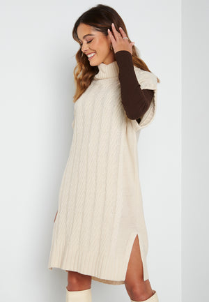 Fara Roll Neck Cable Vest