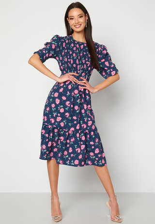 Floral Smock Midaxi Dress