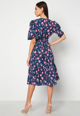 Floral Smock Midaxi Dress