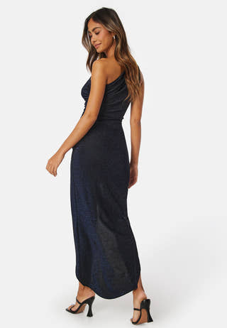 Glitter One Shoulder Rouch Dress