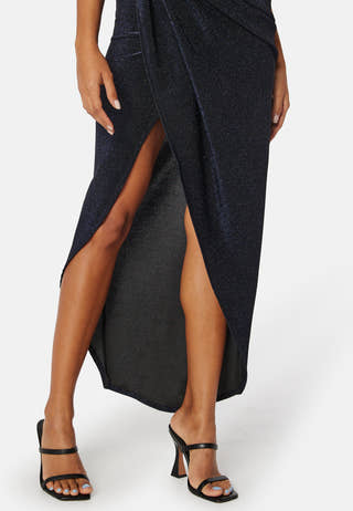 Glitter One Shoulder Rouch Dress