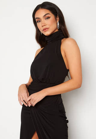 High Neck Rouch Dress