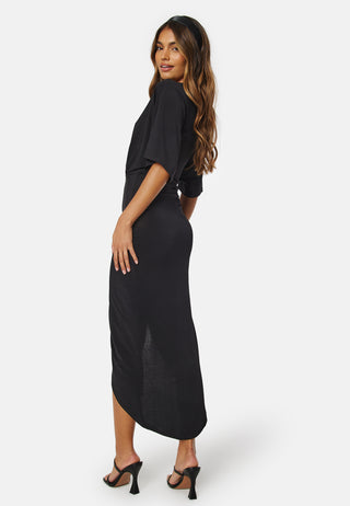 john-zack-kimono-sleeve-rouch-dress-black_4