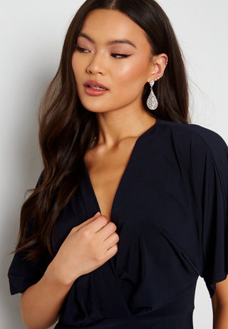 Kimono Sleeve Rouch Dress