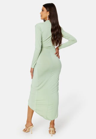 Long Sleeve Rouch Dress