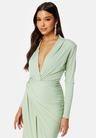 Long Sleeve Rouch Dress