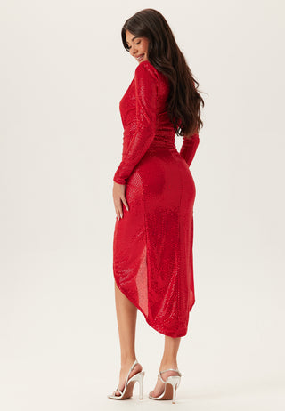 Sequin Rouch Maxi Dress