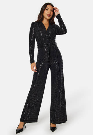 Sequin Wide Leg Jumpsuit