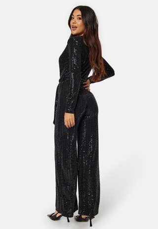 Sequin Wide Leg Jumpsuit