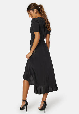 Short Sleeve Wrap Dress