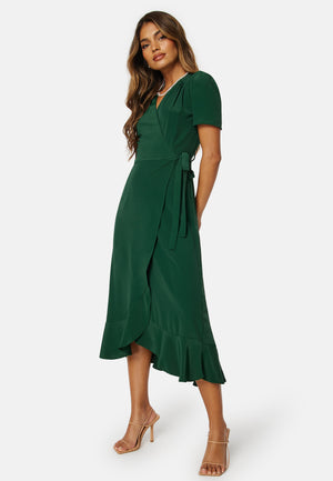 Short Sleeve Wrap Dress