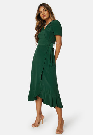 Short Sleeve Wrap Dress