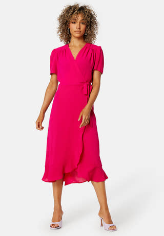 Short Sleeve Wrap Dress