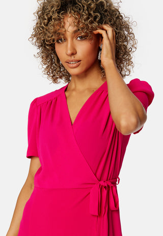 Short Sleeve Wrap Dress