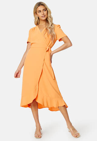 Short Sleeve Wrap Dress