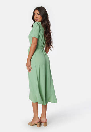 Short Sleeve Wrap Dress