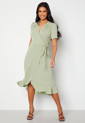 Short Sleeve Wrap Dress