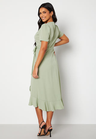 Short Sleeve Wrap Dress