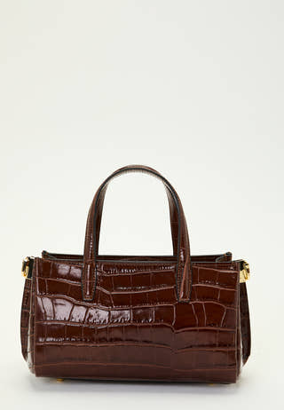 Ancona Glossy Croco Bag