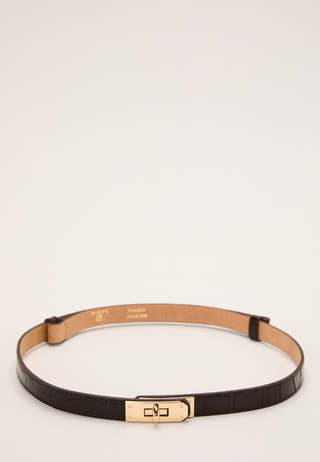 Leather Belt With Turn Lock