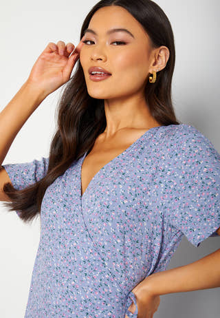 Ema Elise L/S Long Wrap Dress