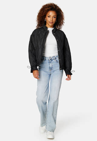 Line Short Quilted Jacket