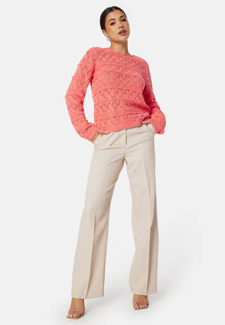 Liva L/S O-Neck Knit Pullover