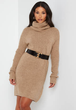 Nonsia rib L/S rollneck dress