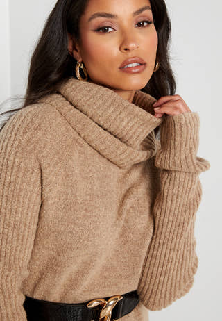 Nonsia rib L/S rollneck dress