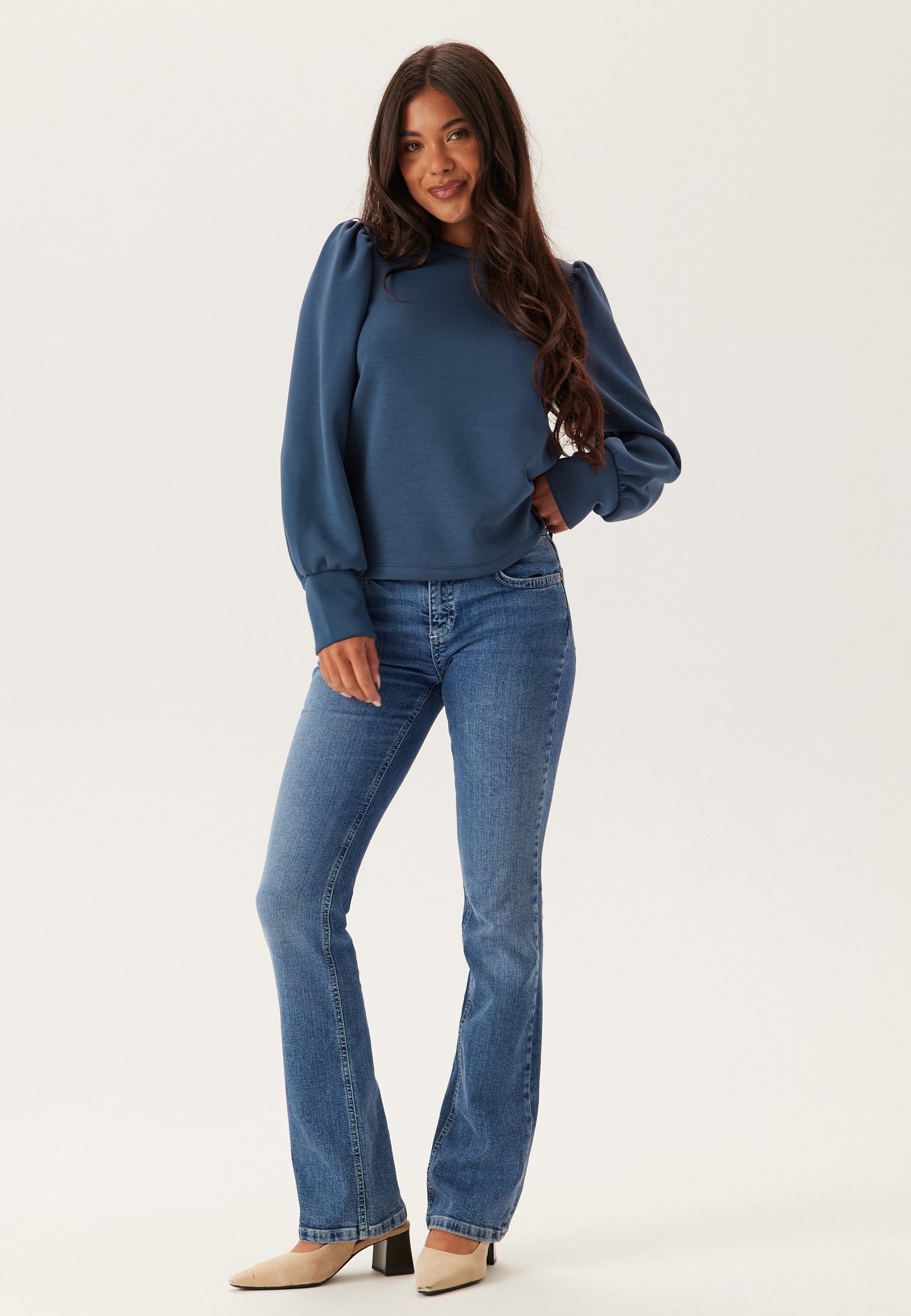 VILA VIAVA L S O-NECK KA - Strickpullover - laurel wreath/grün VILA VIAVA L S O-NECK KA - Strickpullover - laurel wreath/grün