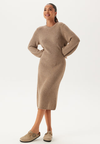 Objditte Re L/S Knit Midi Dress