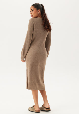 Objditte Re L/S Knit Midi Dress