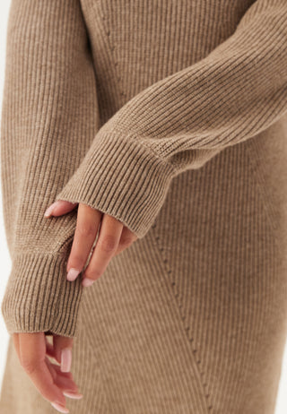 Objditte Re L/S Knit Midi Dress