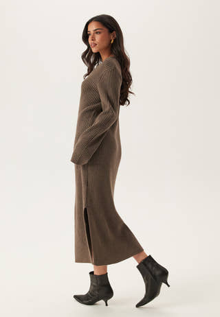 Objelva L/S RE V-NECK KNIT DRESS