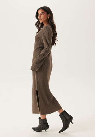 Objelva L/S RE V-NECK KNIT DRESS