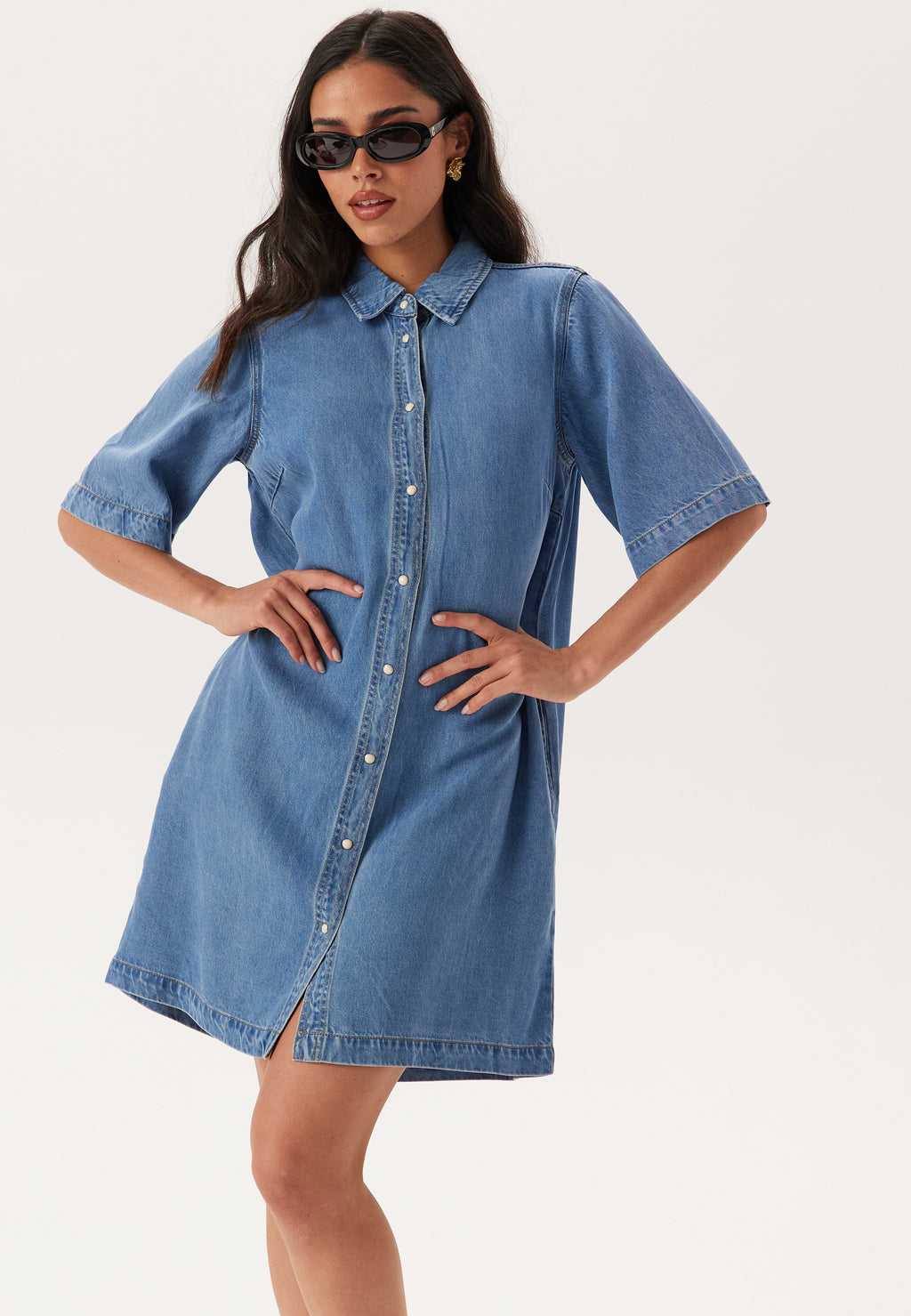 object denim dress DENIM MINI DRESS | Blue