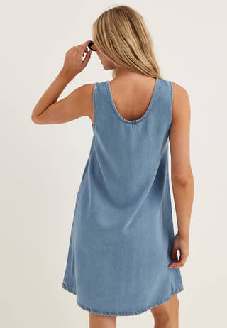 Objframe S/L SHORT DENIM DRESS