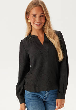Objjohnson Re L/S V-NECK TOP