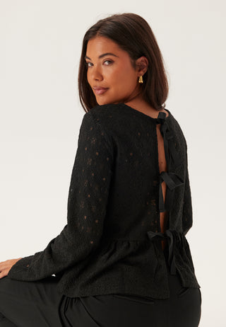 Objlaila L/S Re Tie Top